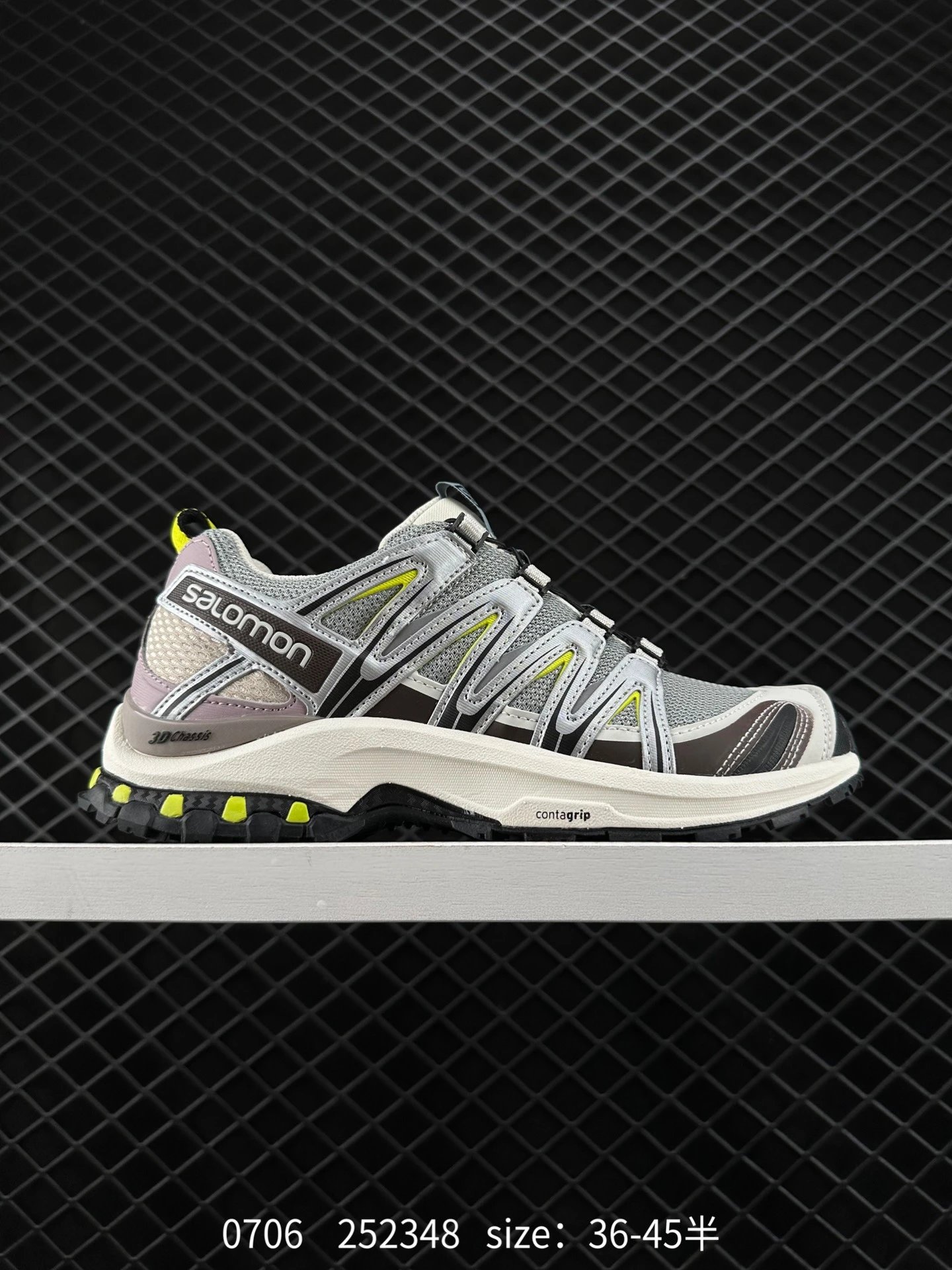 Salomon XT-Quest Grey Neon Trail Running Shoes