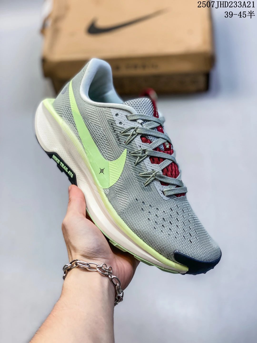 Nike Zoom Pegasus Turbo Gray Green Running Shoes