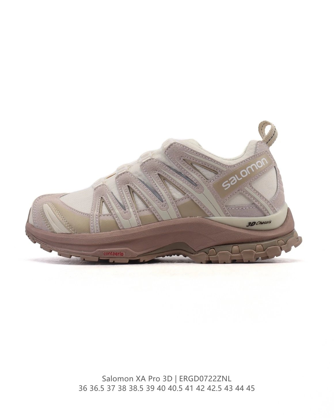 Salomon XA Pro 3D Beige Pink Trail Hiking Shoes