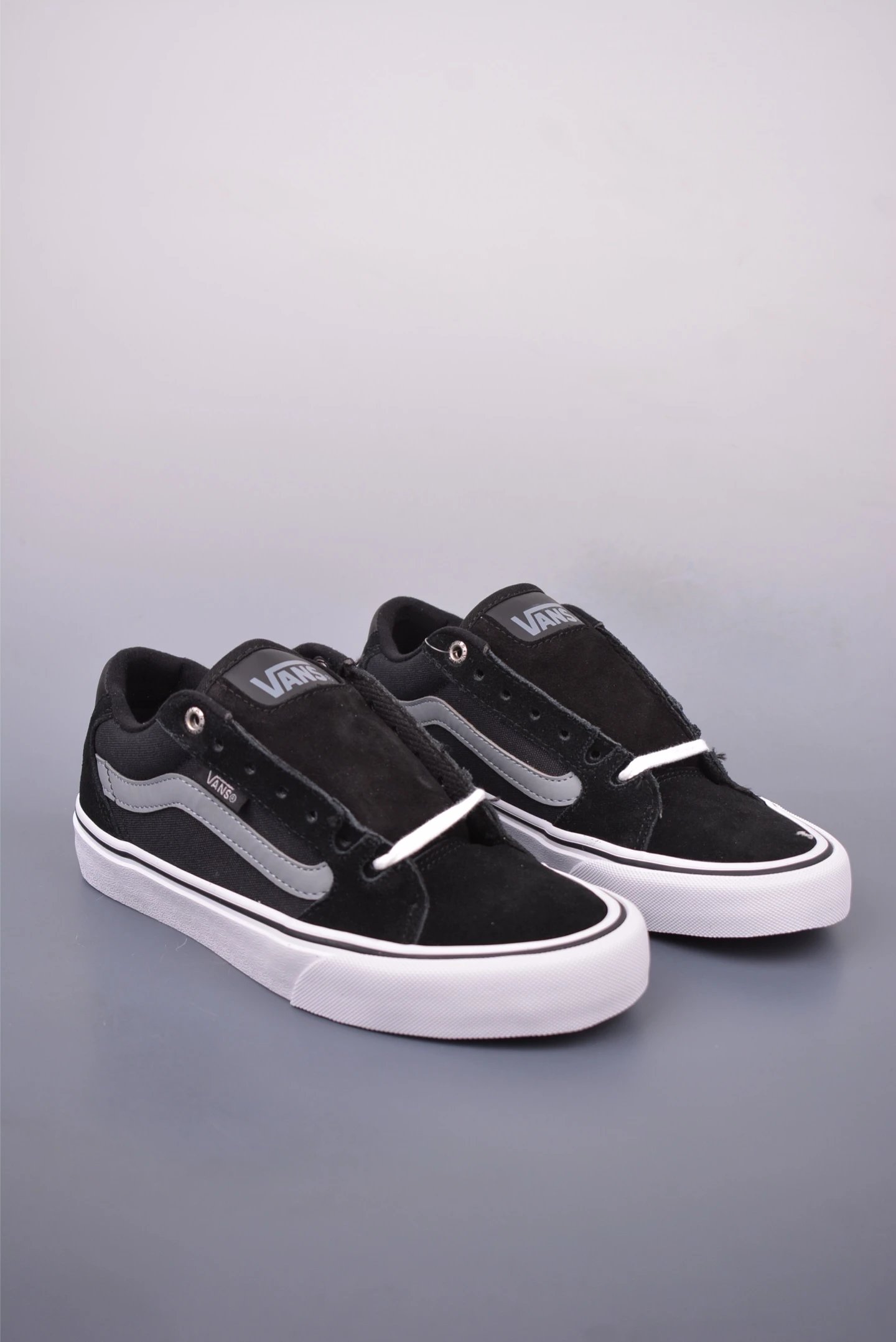 Vans Old Skool Black Grey Low Top Skate Shoes