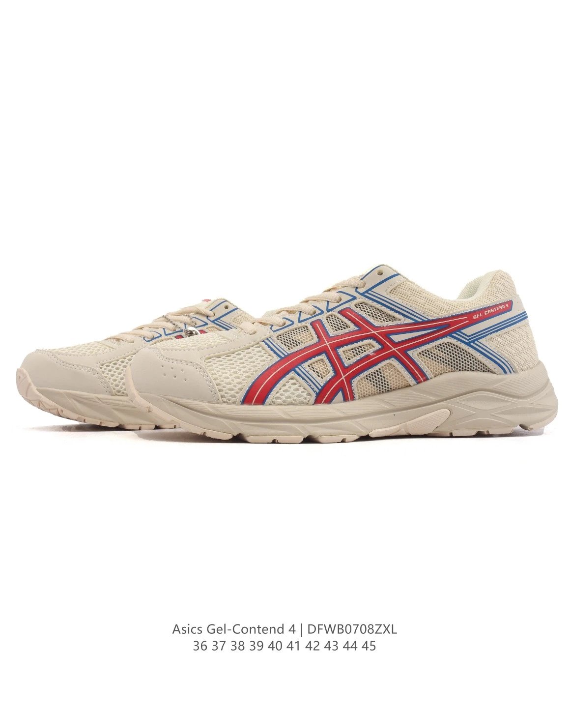 Asics Gel-Contend 4 Beige Mesh Running Shoes