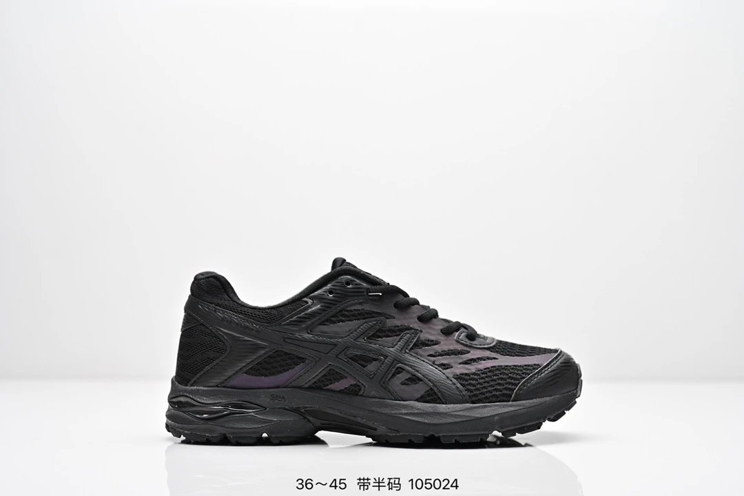Asics GEL Black Cushioned Mesh Running Shoes