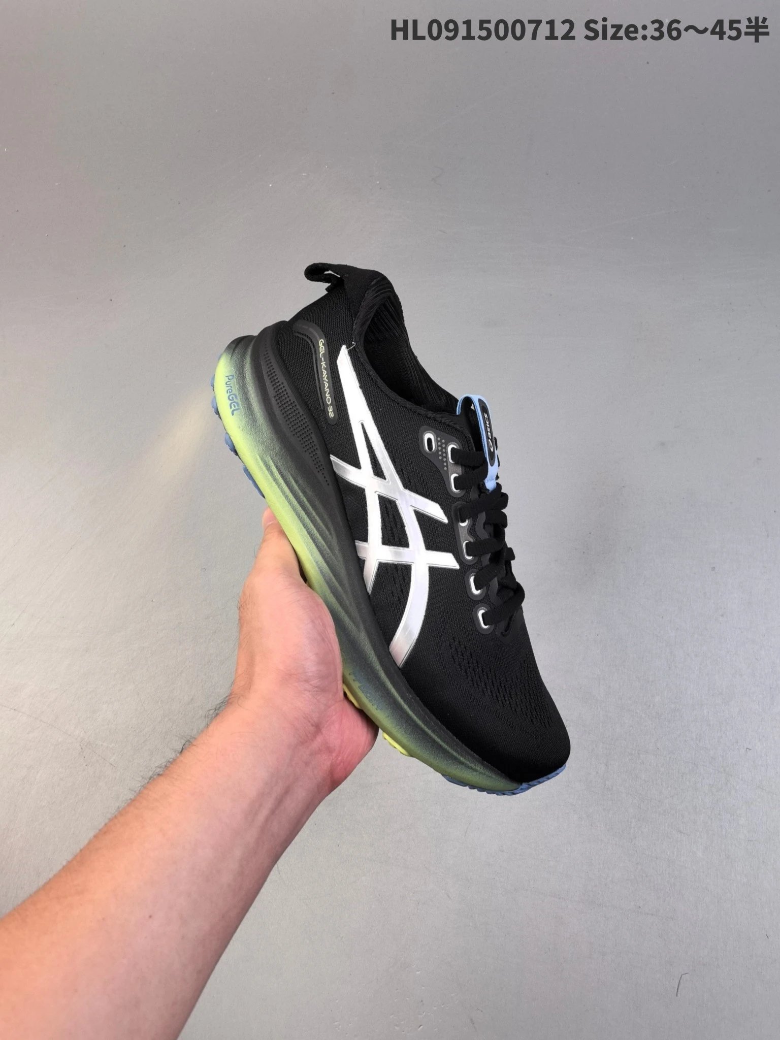 ASICS GEL-KAYANO 32 Black White Stability Running Shoes