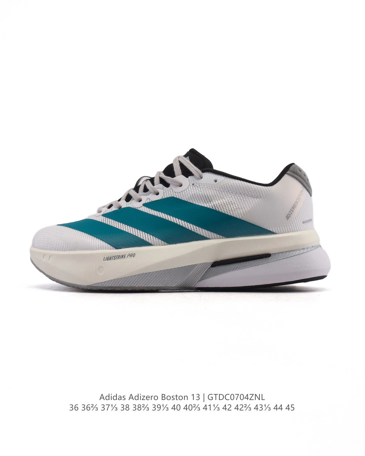 Adidas Adizero Boston 13 White Blue Racing Running Shoes