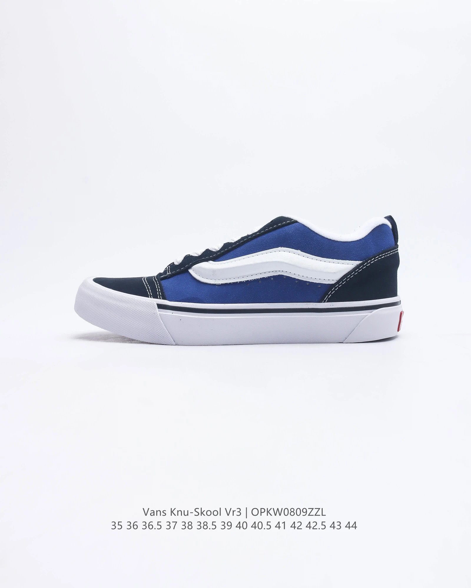 Vans Knu-Skool VR3 Blue Black White Skate Shoes