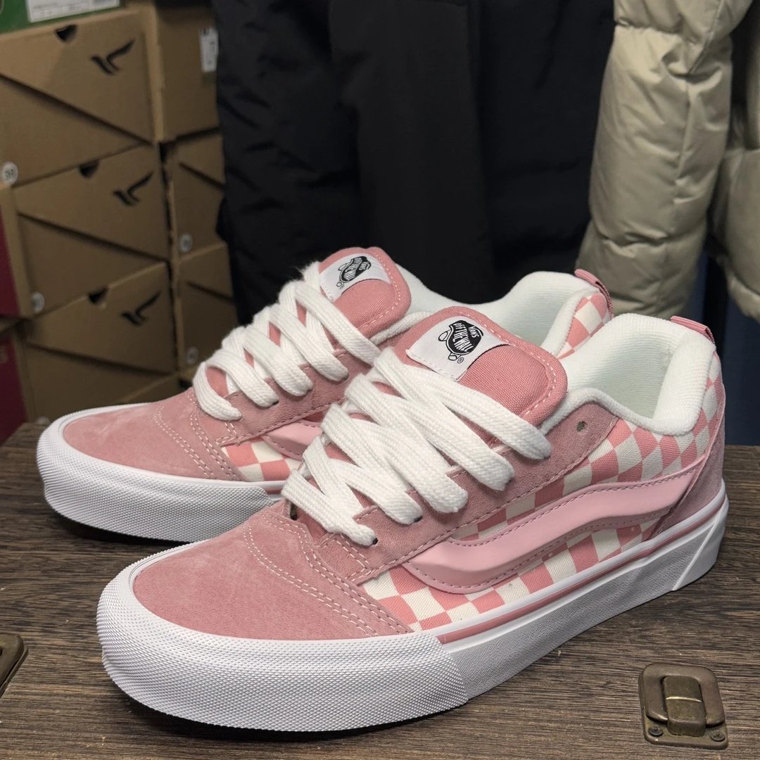 Vans Old Skool Pink Checkerboard Skate Shoes