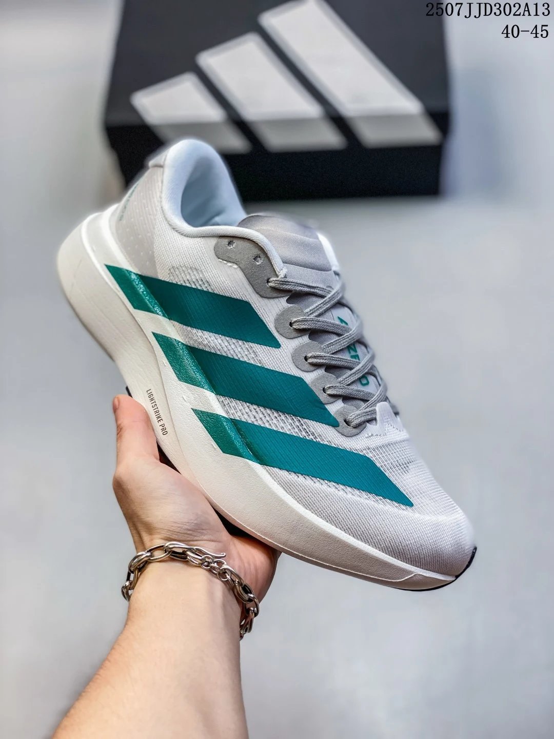 Adidas Lightstrike Pro Gray Green Mesh Running Shoes