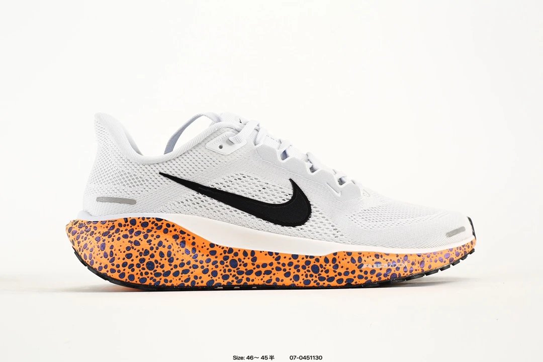 Nike Pegasus White Orange Speckled Running Shoes