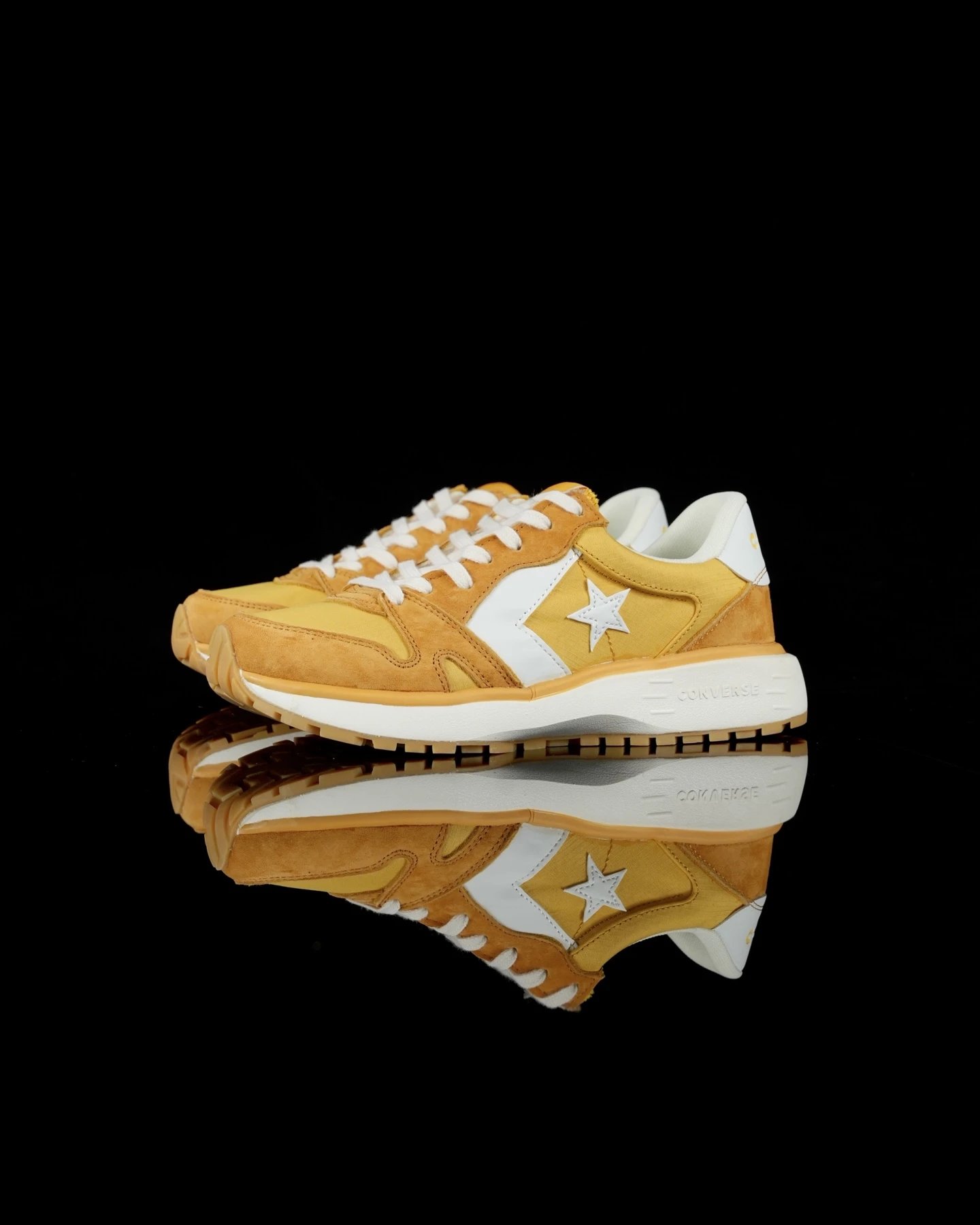 Converse Yellow Suede Low Top Retro Running Sneakers