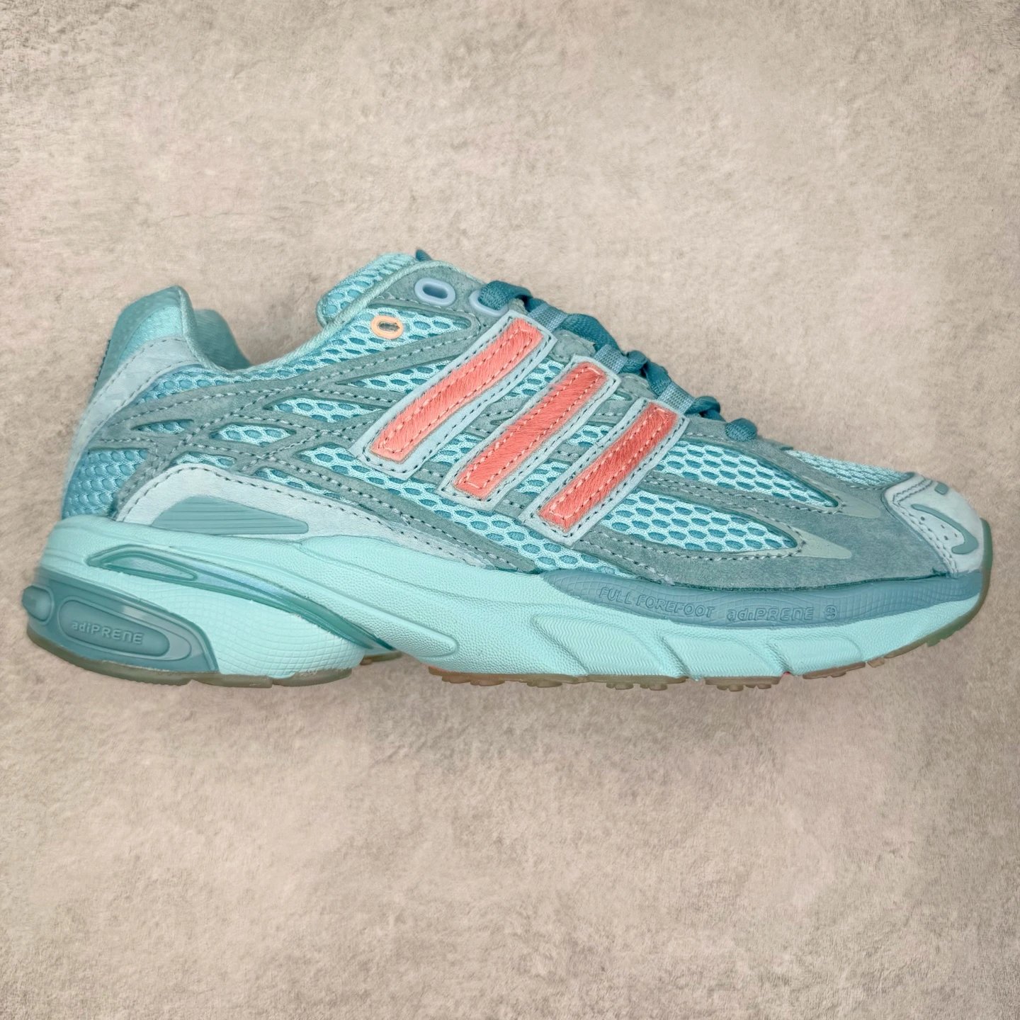 Adidas Aqua Retro Running Shoes, Coral 3-Stripes