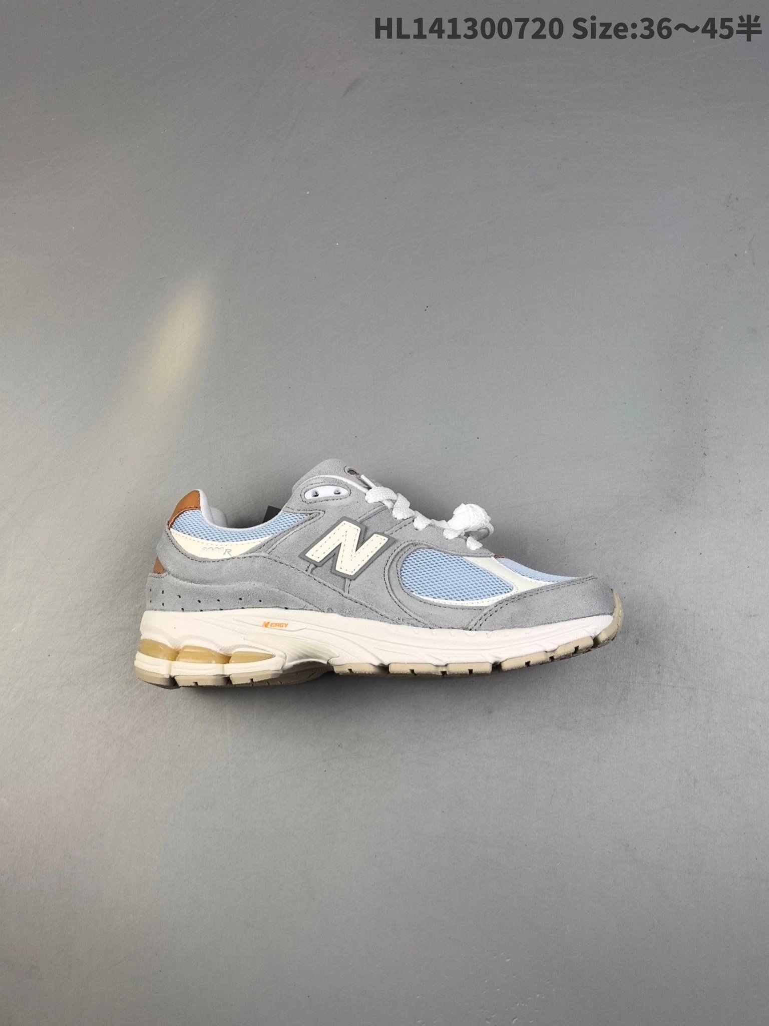 New Balance 2002R Grey Blue Suede Mesh Sneakers