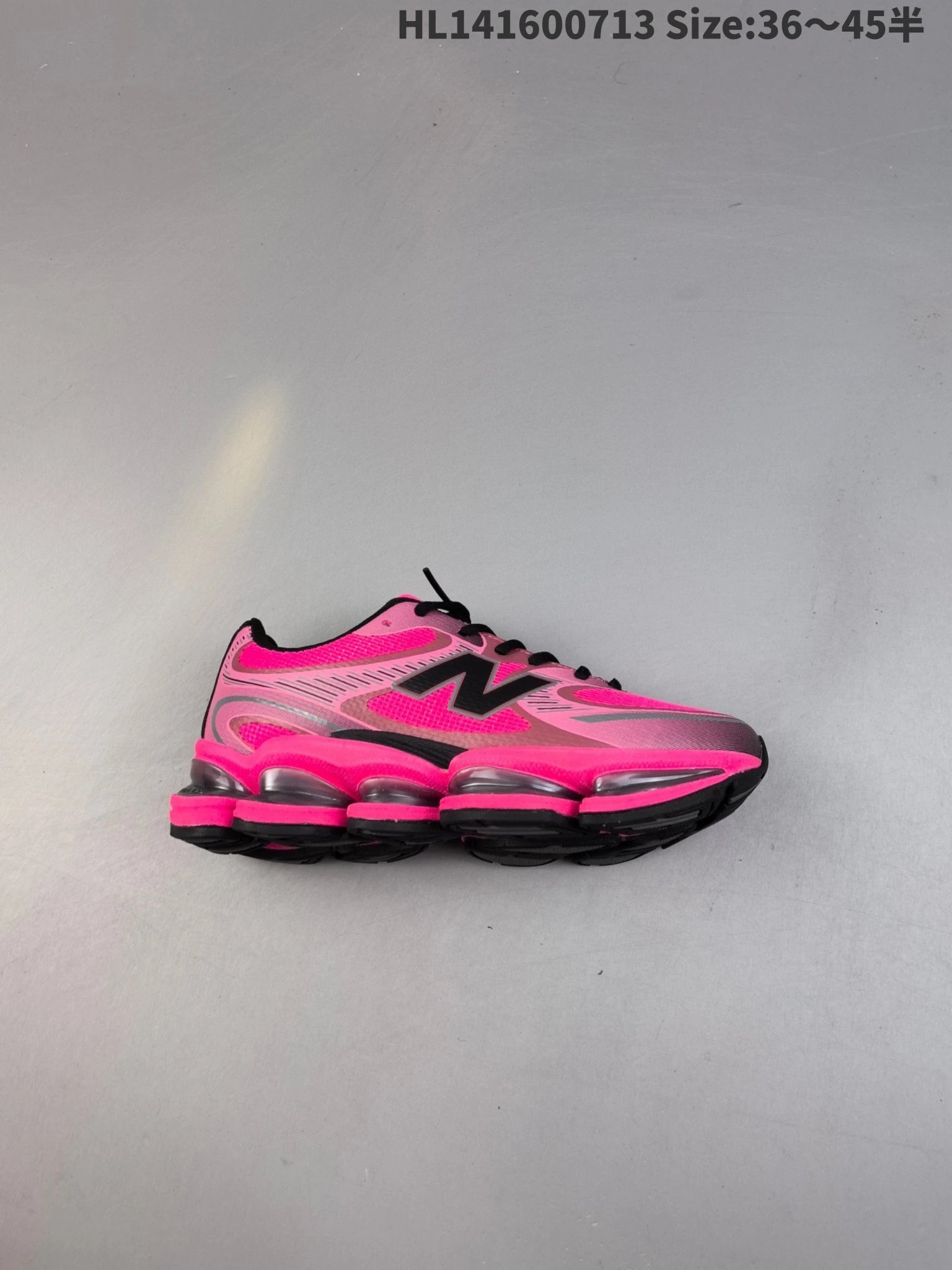 New Balance Pink Black Retro Mesh Running Sneakers