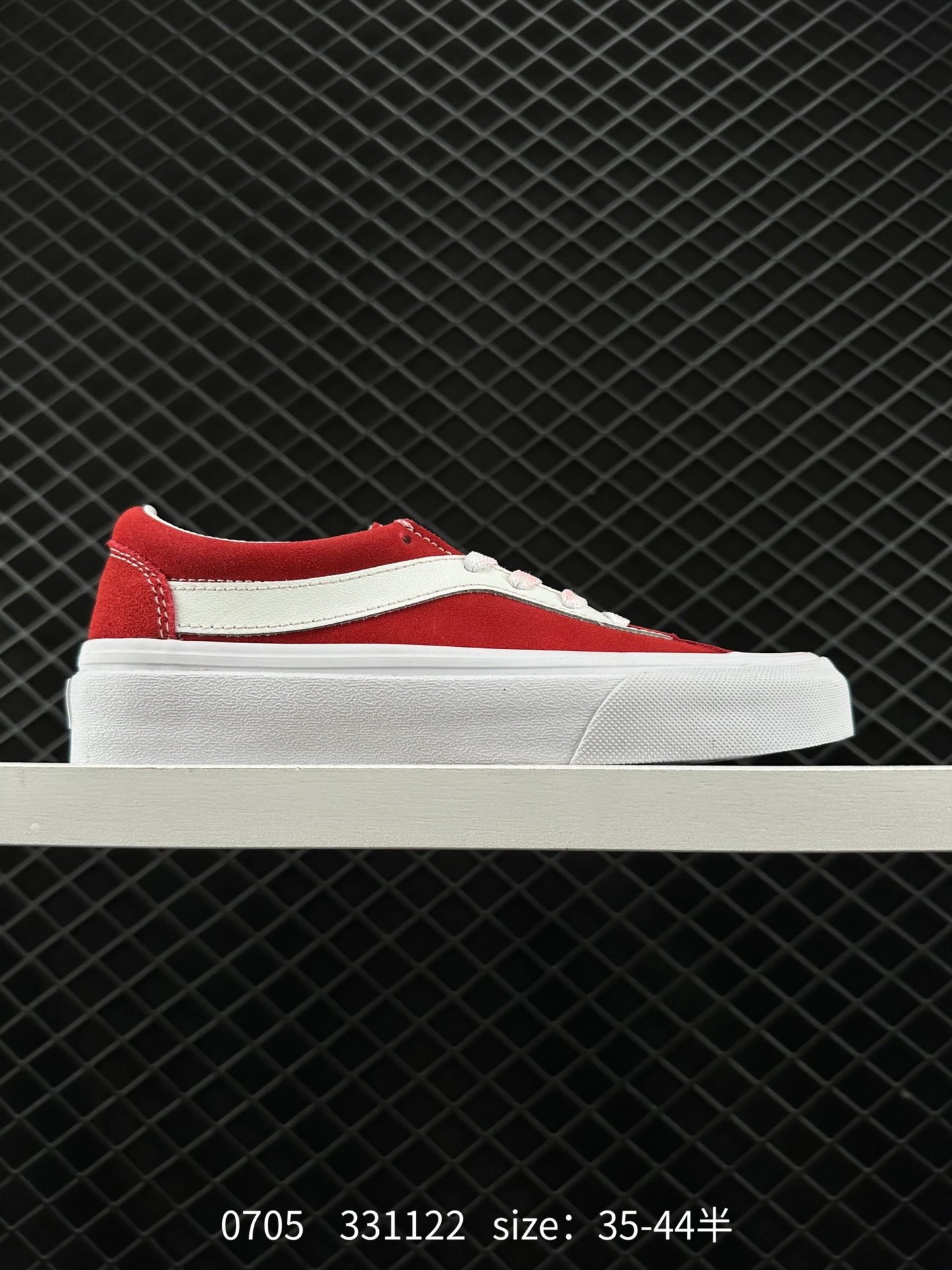Vans Red White Low Top Platform Canvas Skate Sneakers