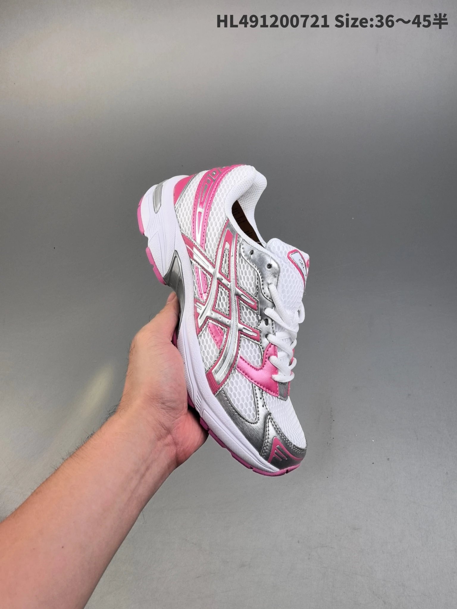 ASICS GEL Silver Pink Y2K Retro Mesh Sneakers