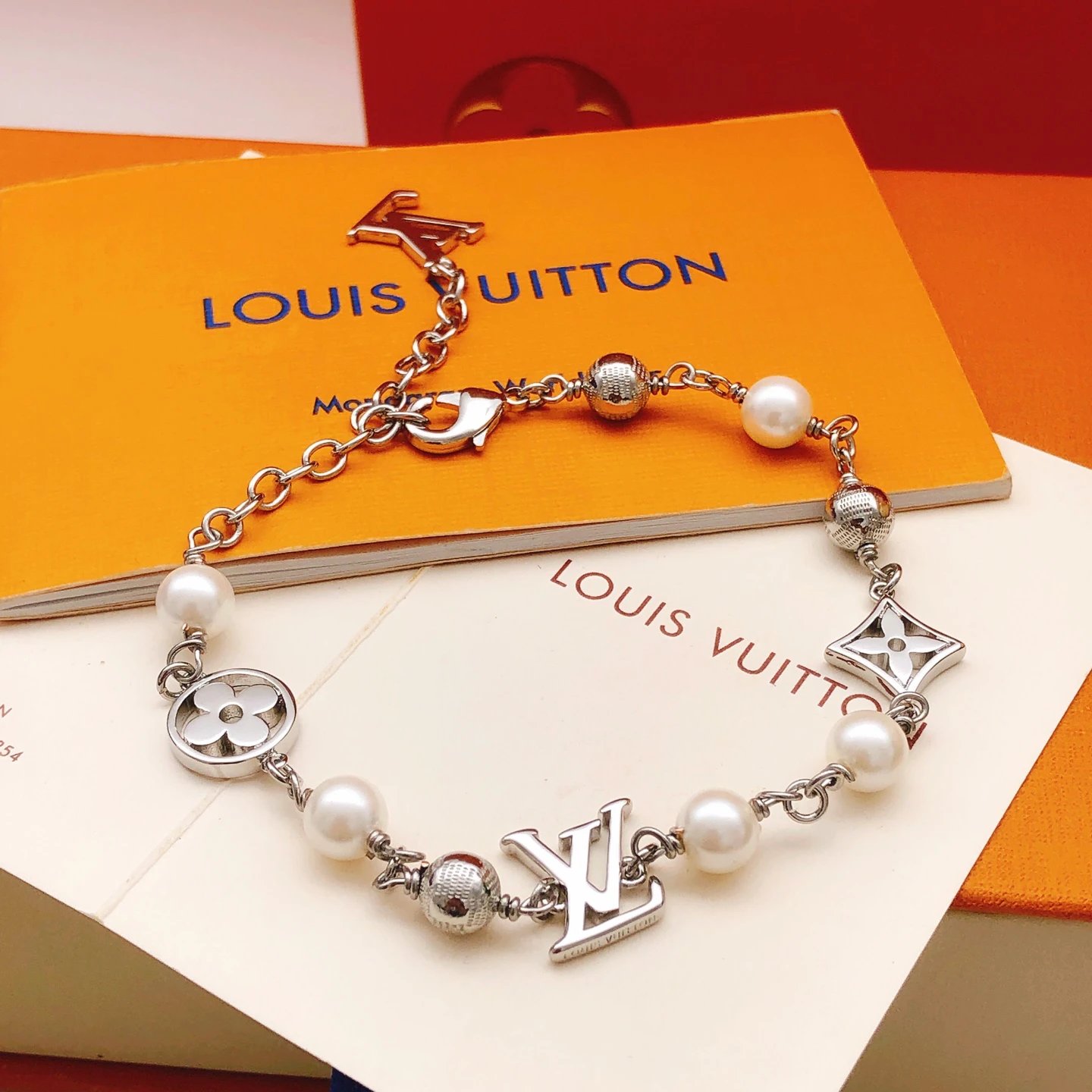 Louis Vuitton Pearl Monogram Charm Bracelet