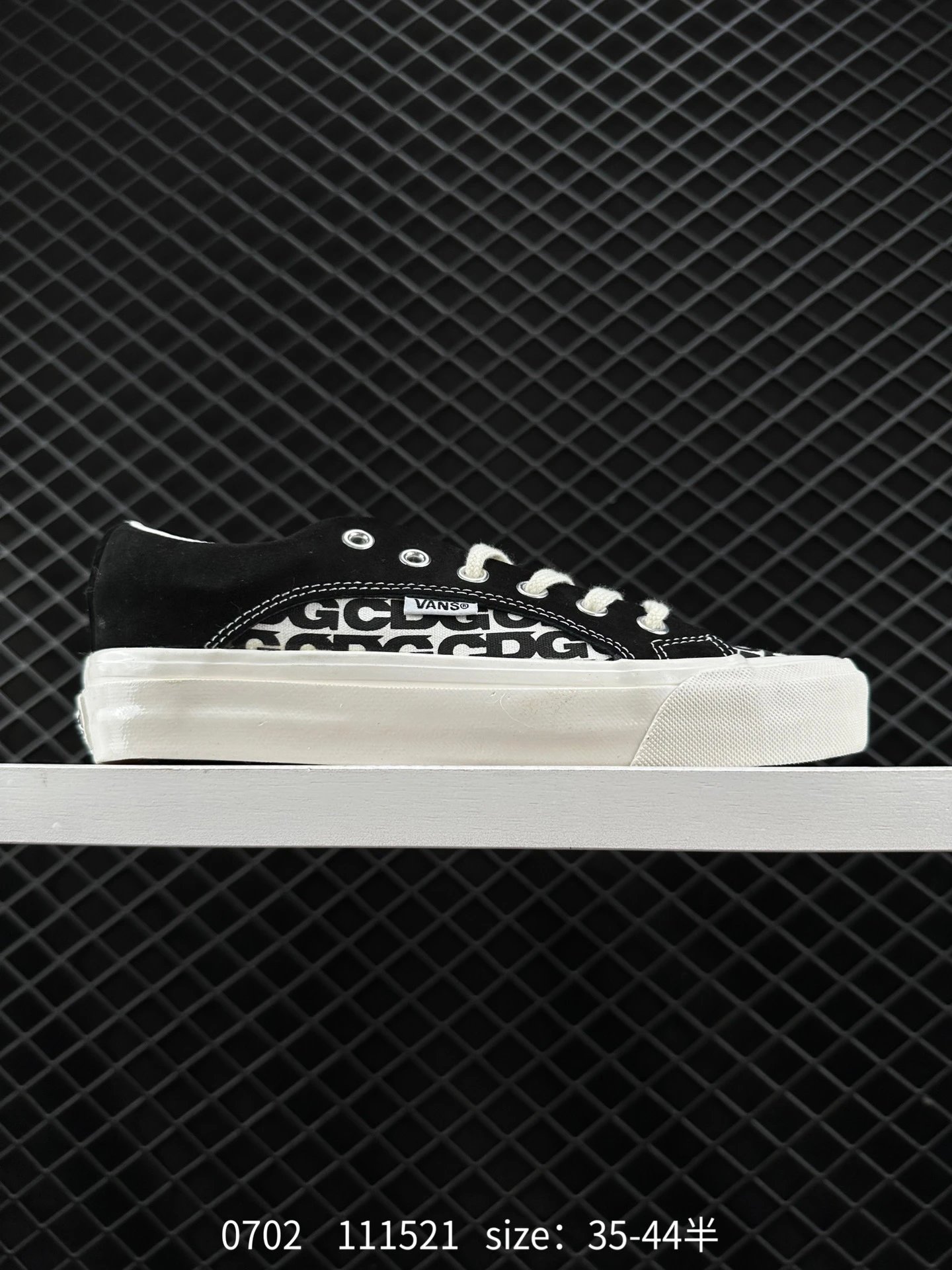 Vans Black White Logo Low Top Canvas Skate Sneakers