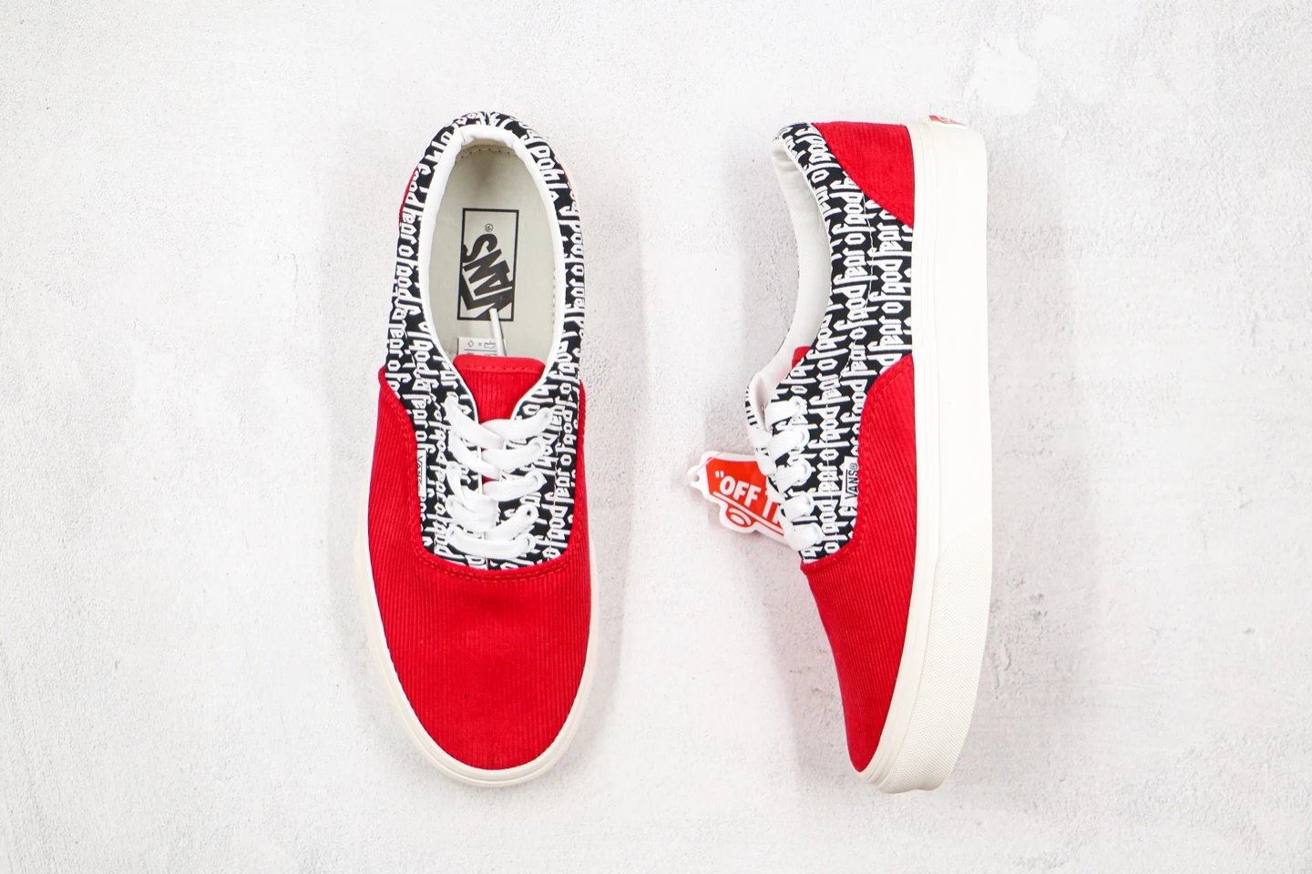 Vans Slip-On Red Canvas Fear of God Skate Shoes