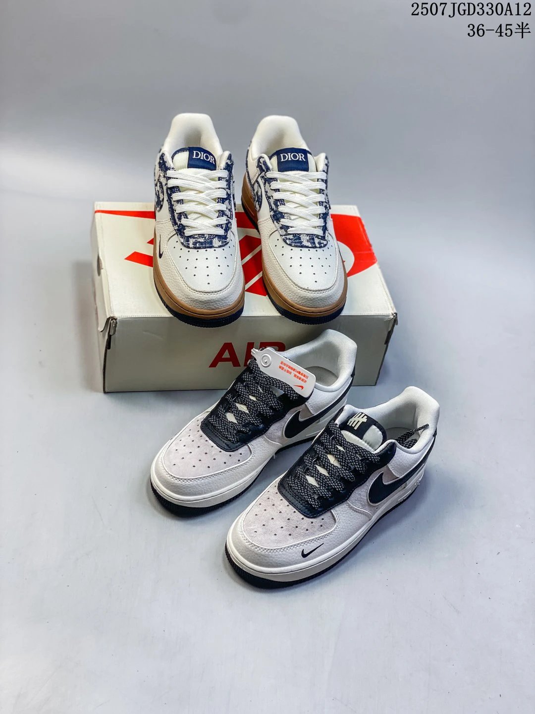 Nike Air Force 1 Low White Black UNDEFEATED Sneakers