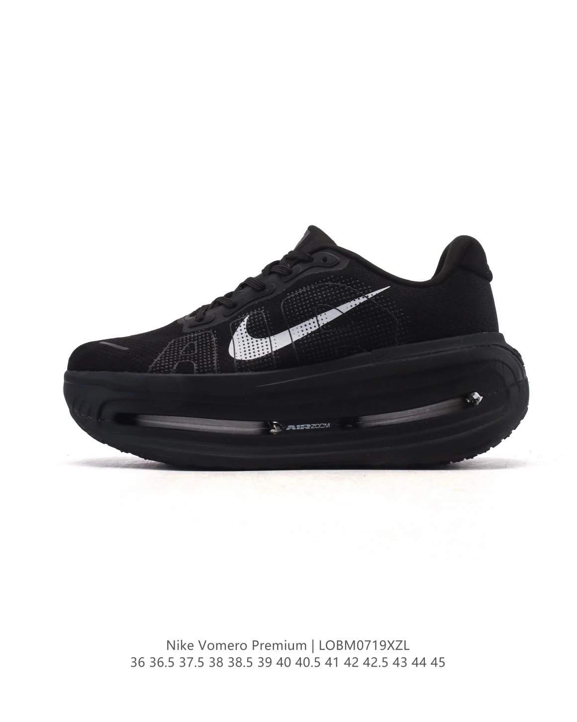 Nike Vomero Premium Black White Air Cushion Running Shoes