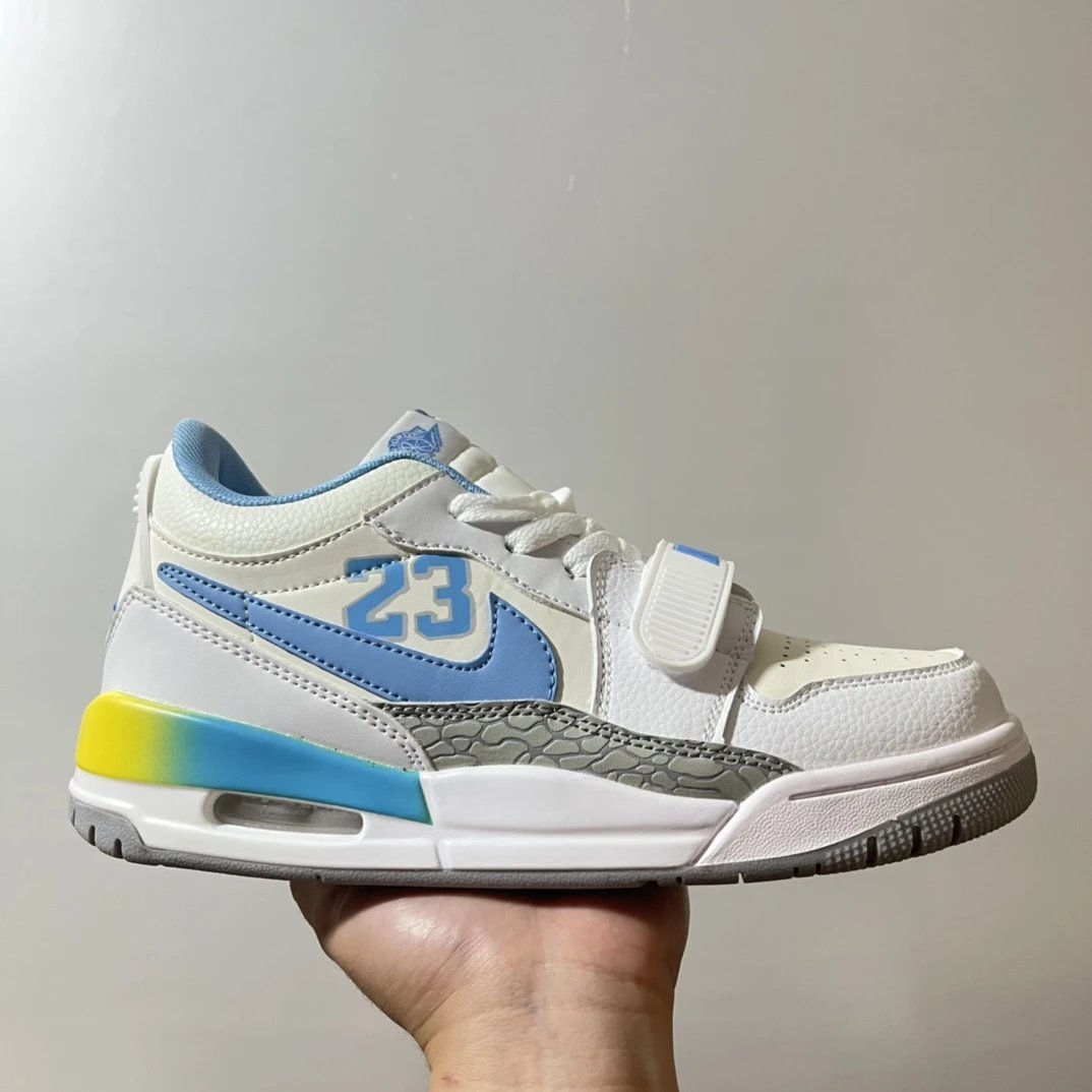 Air Jordan Legacy 312 Low Kids White Blue Basketball Shoes