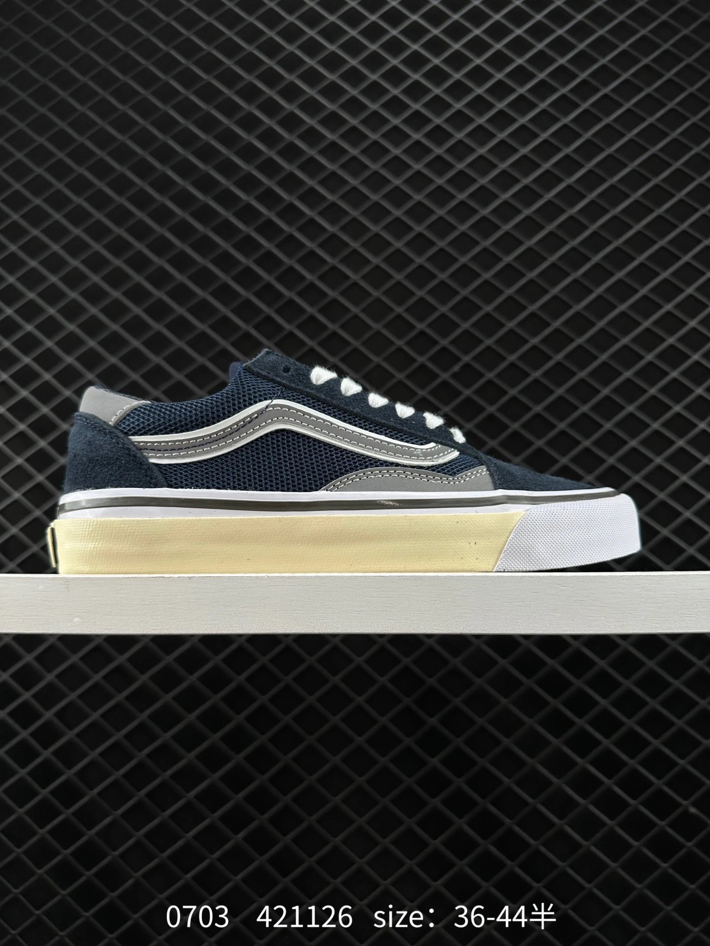 Vans Old Skool Navy Gray Low Top Skate Shoes