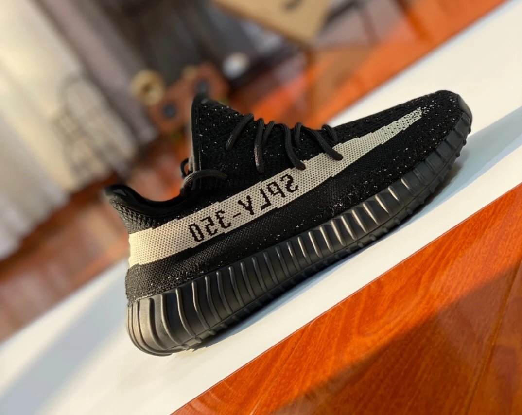 Yeezy Grey White Chunky Knit Sneakers Cushioned Unisex Shoes