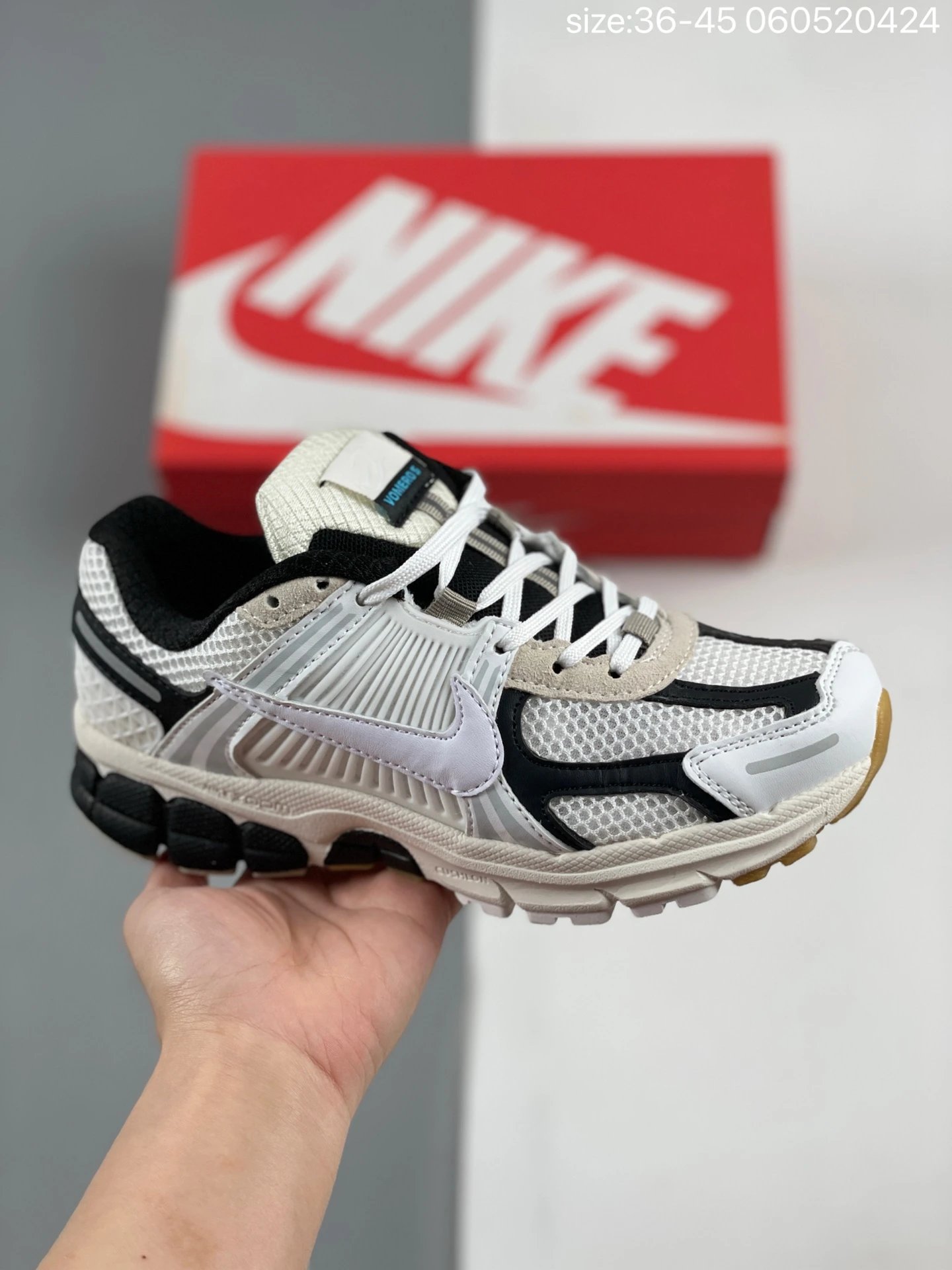 Nike Vomero 5 White Black Mesh Running Shoes