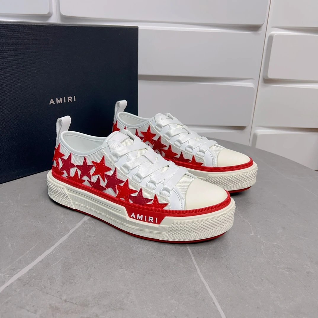 Amiri White Red Star Skel Low Top Sneakers