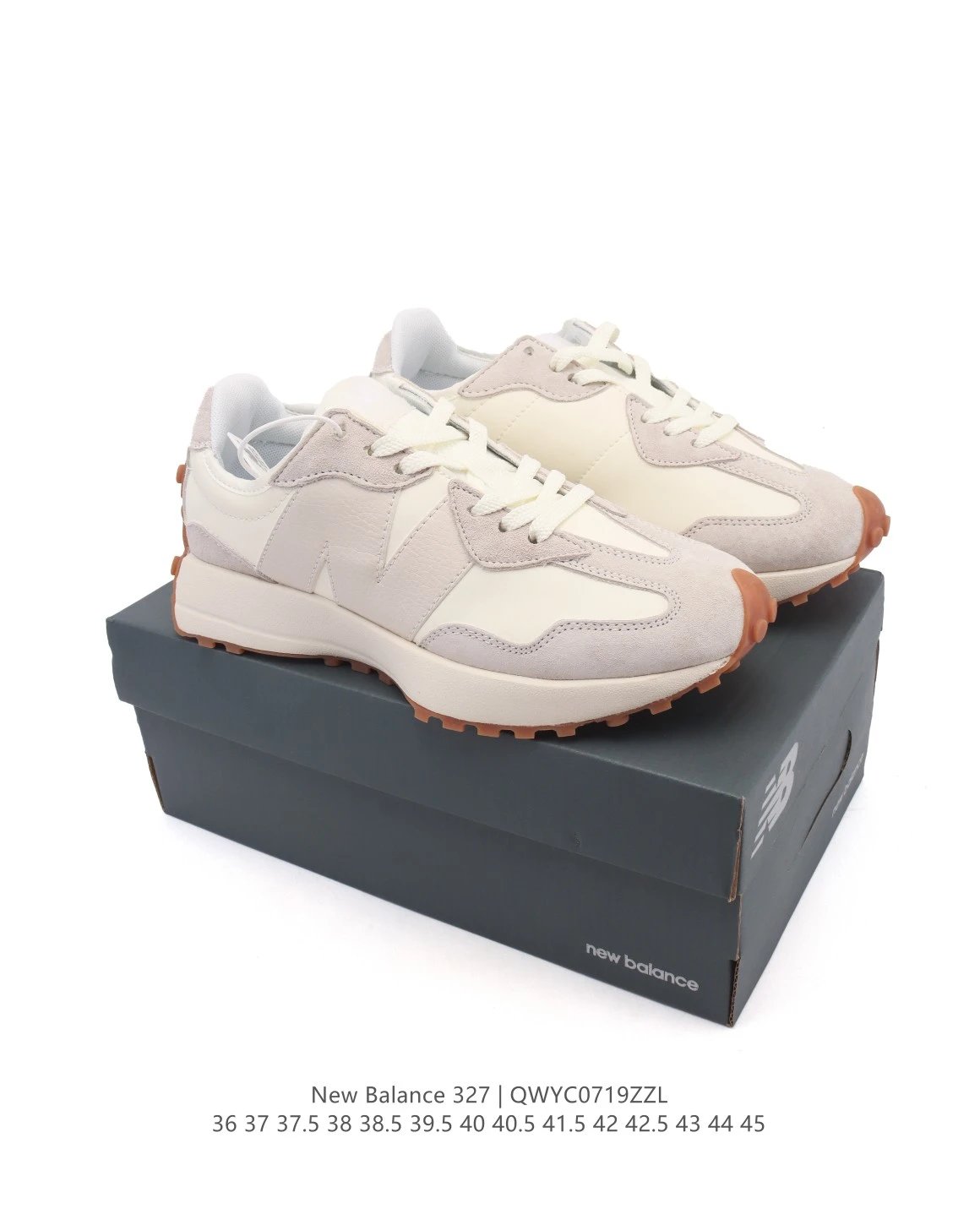 New Balance 327 Cream Beige Retro Running Shoes