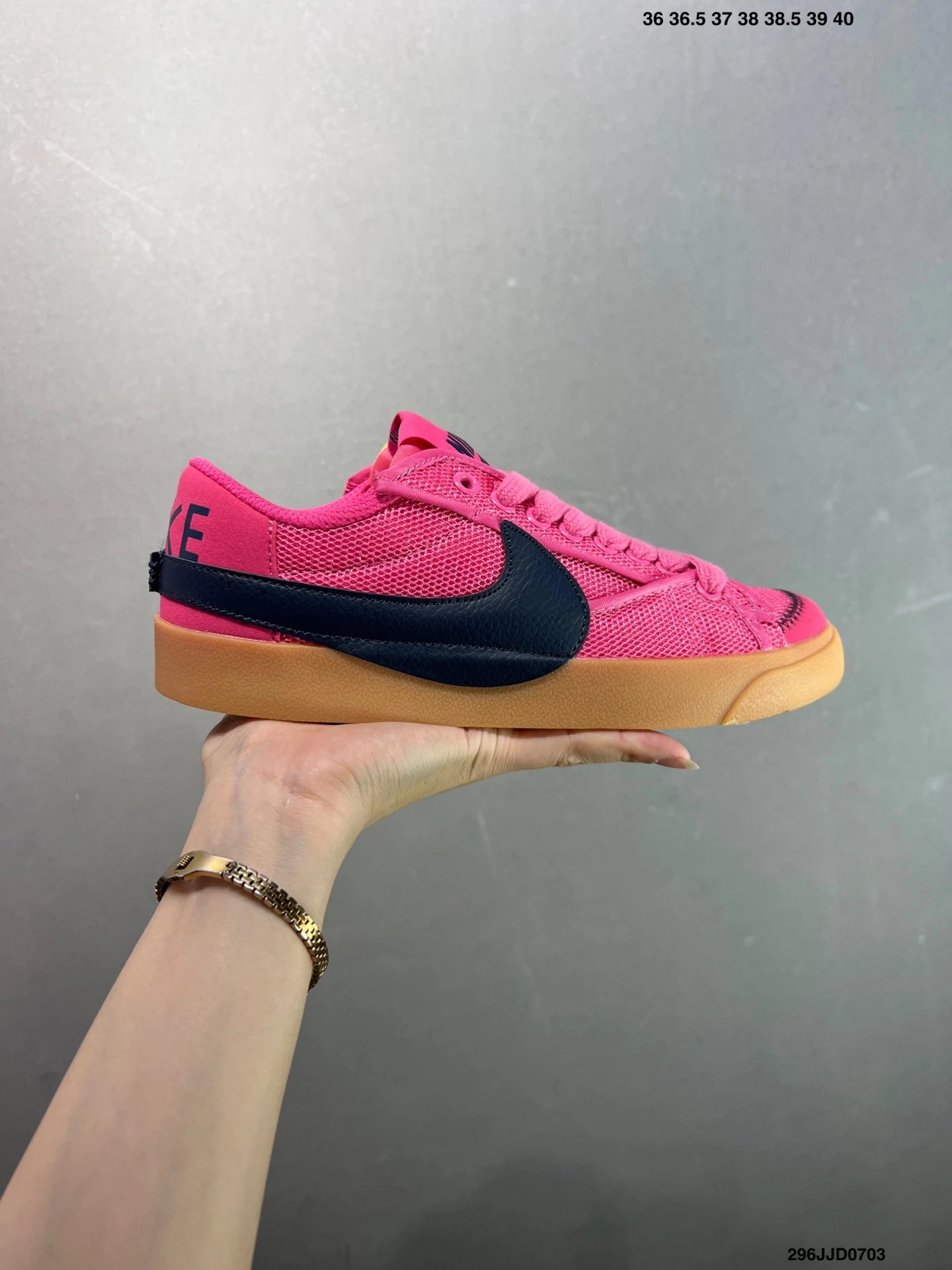 Nike Blazer Low Pink Black Gum Sole Sneakers