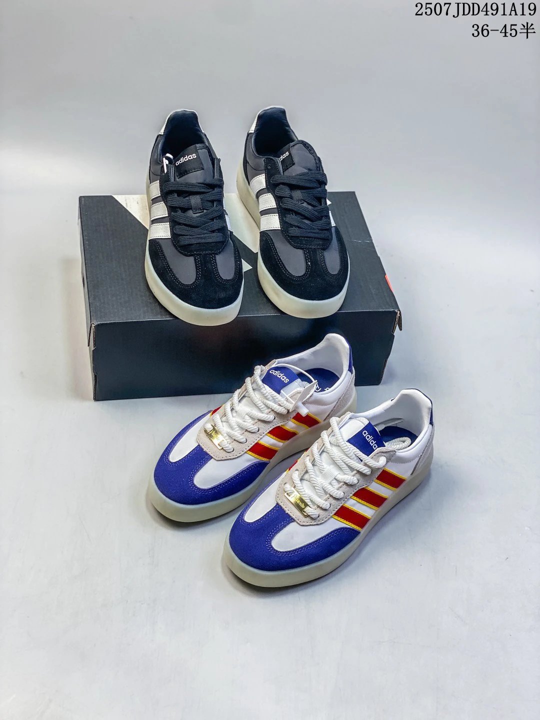 Adidas Retro Blue White Red 3-Stripes Sneakers