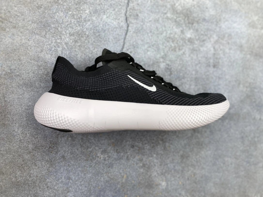 Nike Free RN Flyknit Black White Lightweight Running Shoes