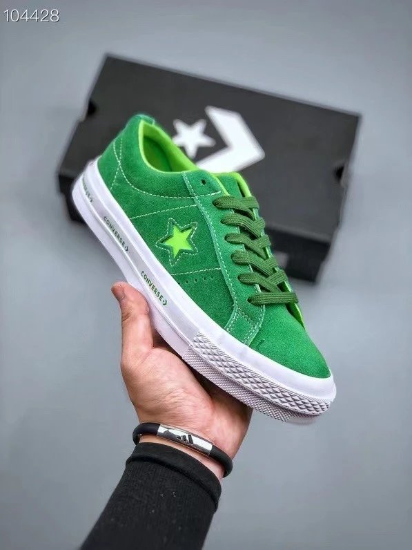 Converse One Star Green Suede Low-Top Skate Shoes