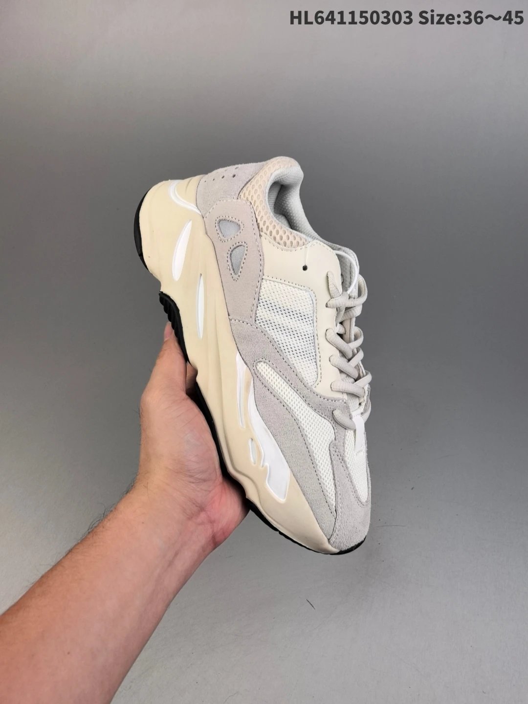 Yeezy Gray White Knit Sock Running Sneakers Shoes