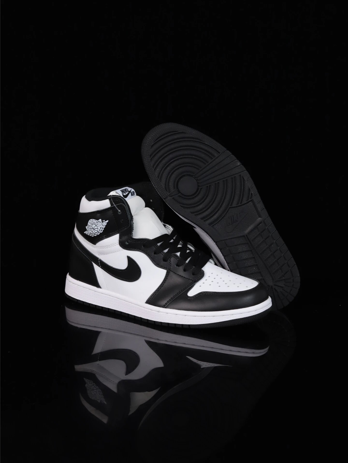 Air Jordan 1 Panda Black White High-Top Sneakers