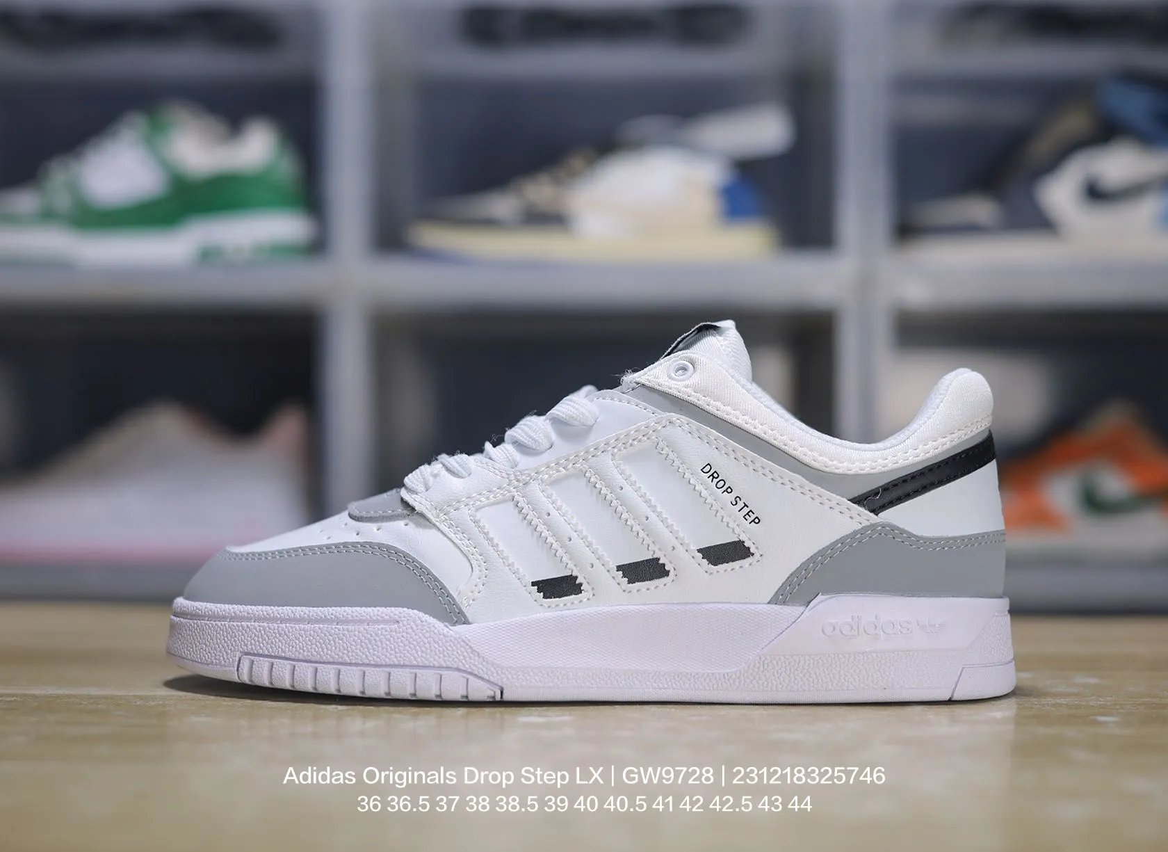 Adidas Originals Drop Step LX White Grey Leather Sneakers