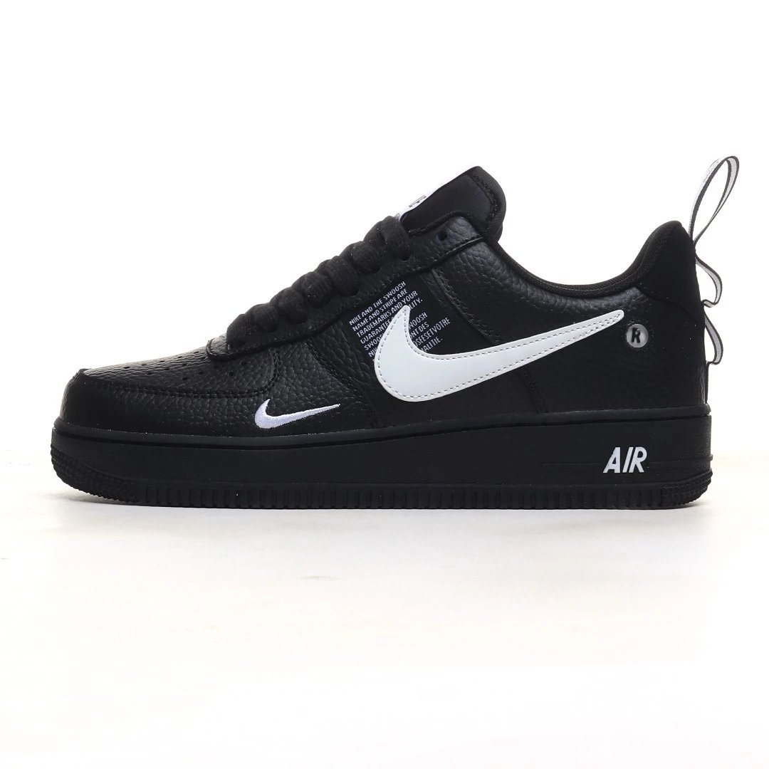 Nike Air Force 1 Low Black White Leather Sneakers