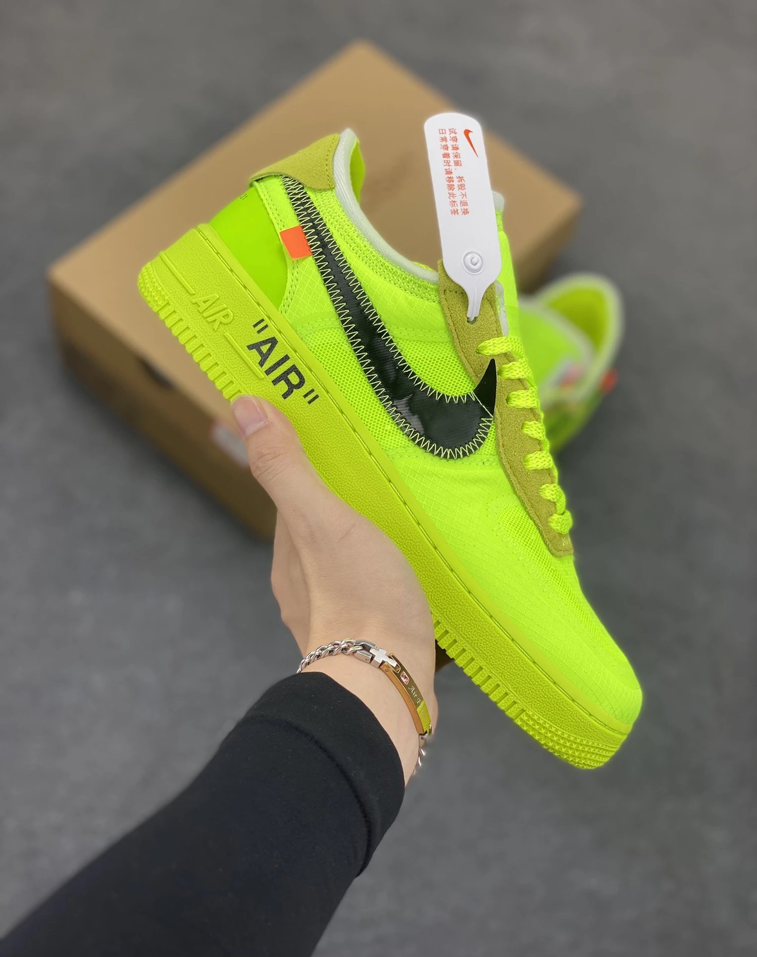 Nike Air Force 1 Low Off-White Volt Virgil Abloh Shoes