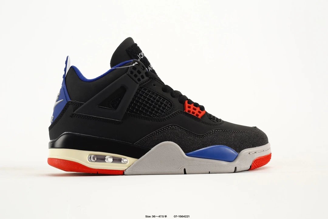 Air Jordan AJ4 Black Blue Red Retro Basketball Shoes
