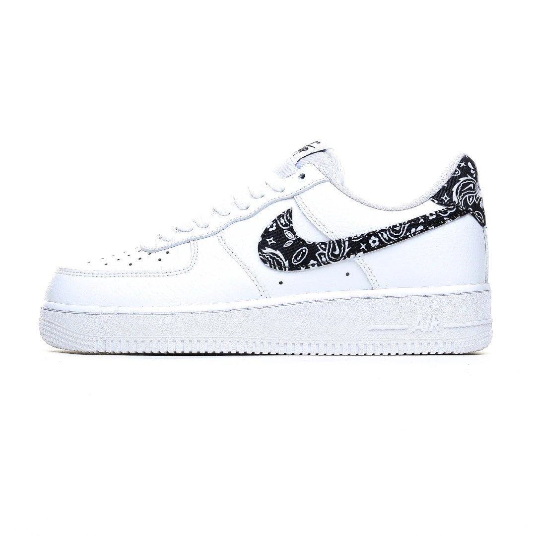 Nike Air Force 1 Low White Black Paisley Sneakers
