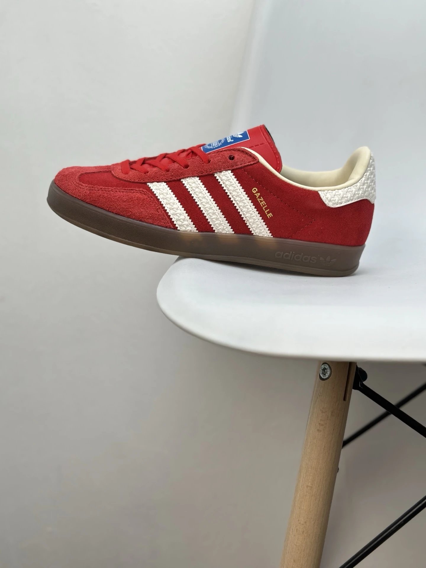 Adidas Gazelle Red Suede Gum Sole Sneakers
