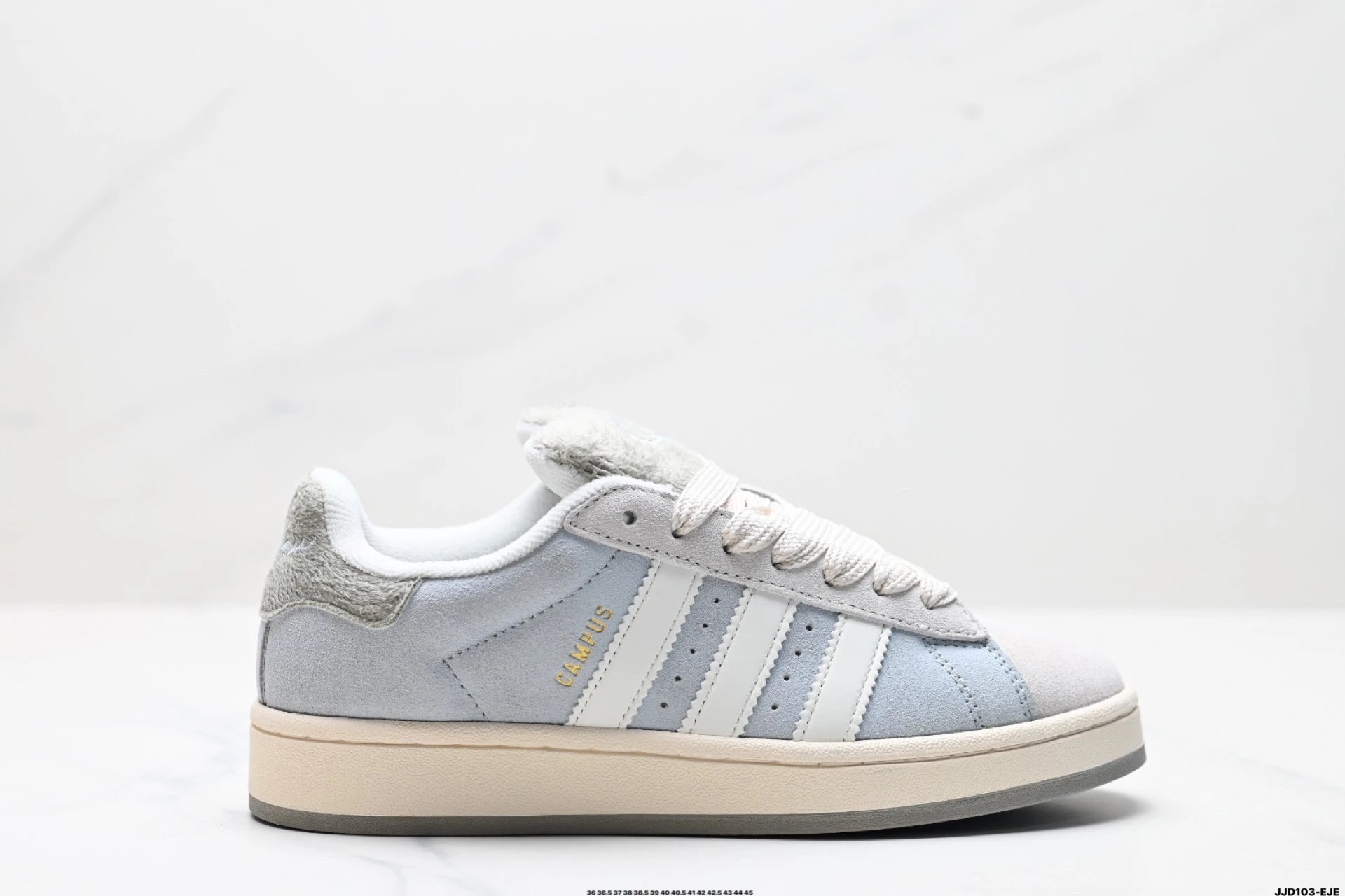 Adidas Campus Light Gray Suede Low Top Sneakers