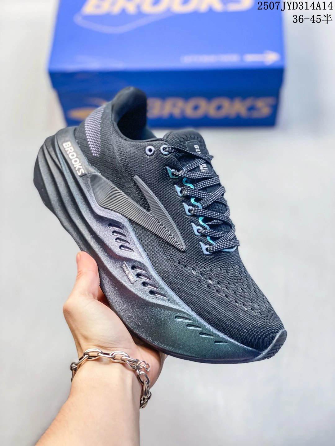 Brooks Black Mesh Cushioned Running Shoes for Men Women