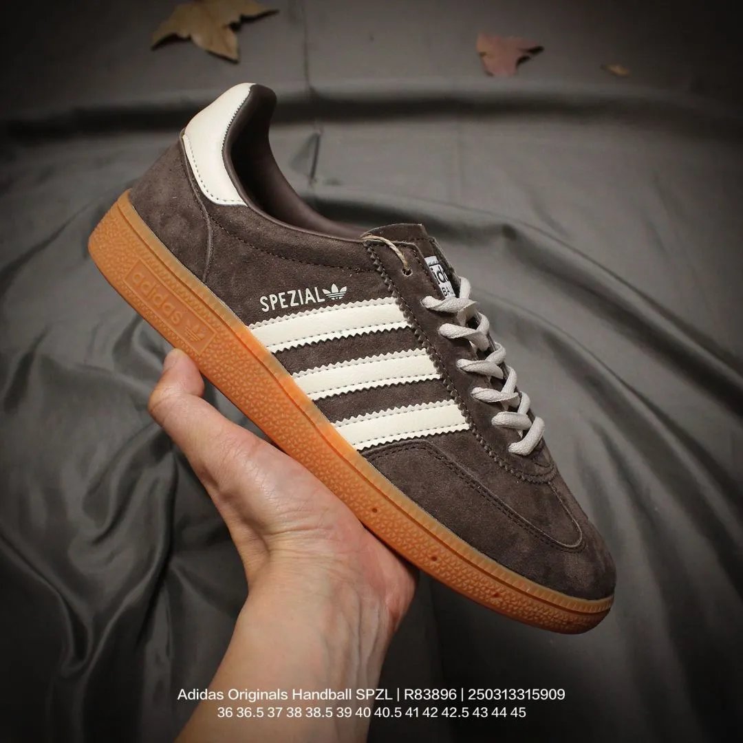 Adidas Handball Spezial Brown Suede Gum Sole Sneakers