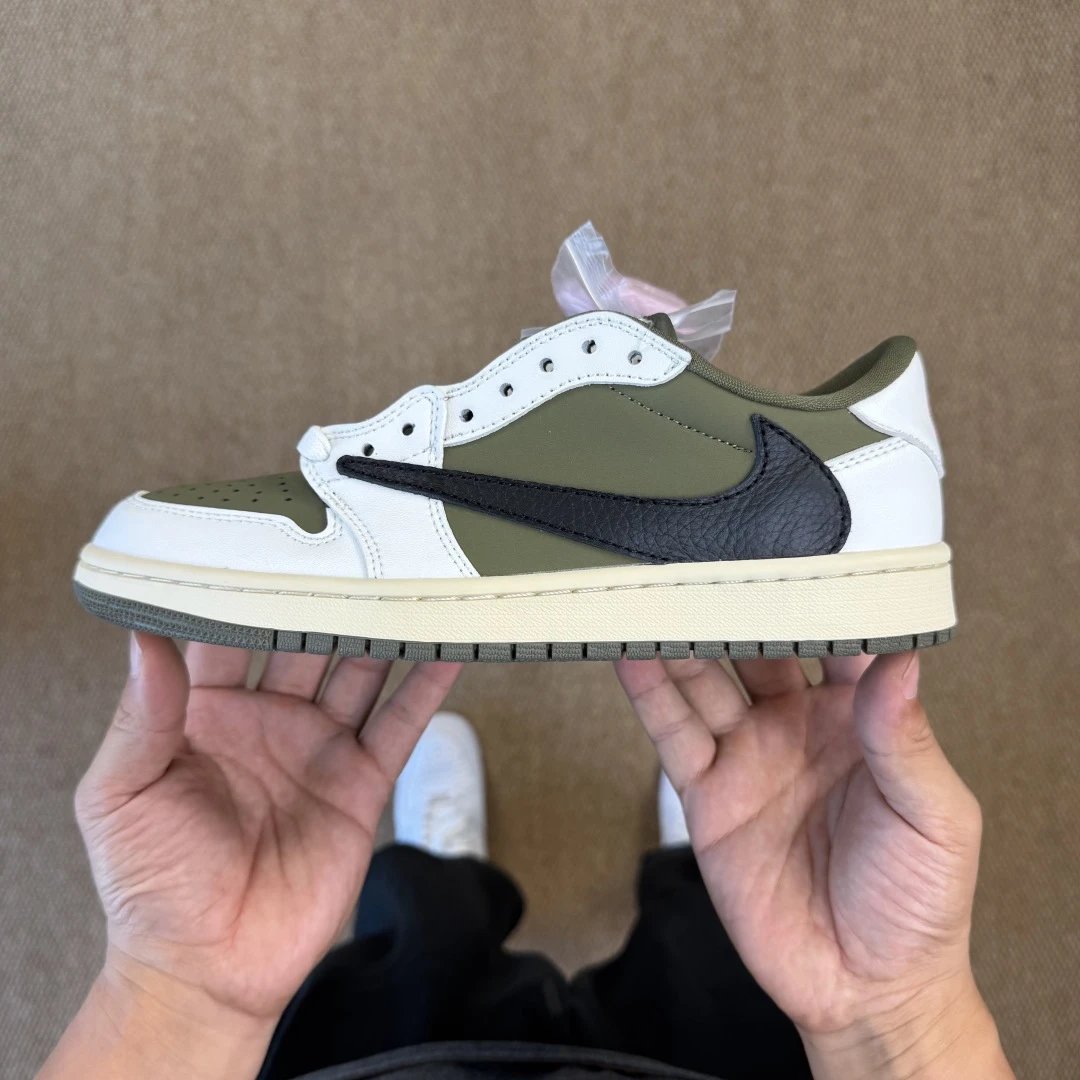 Nike Air Jordan 1 Low Travis Scott Olive Reverse Swoosh
