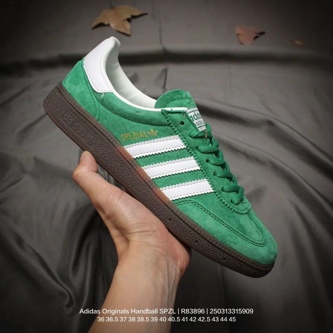 Adidas Handball SPZL Green Suede Gum Sole Sneakers