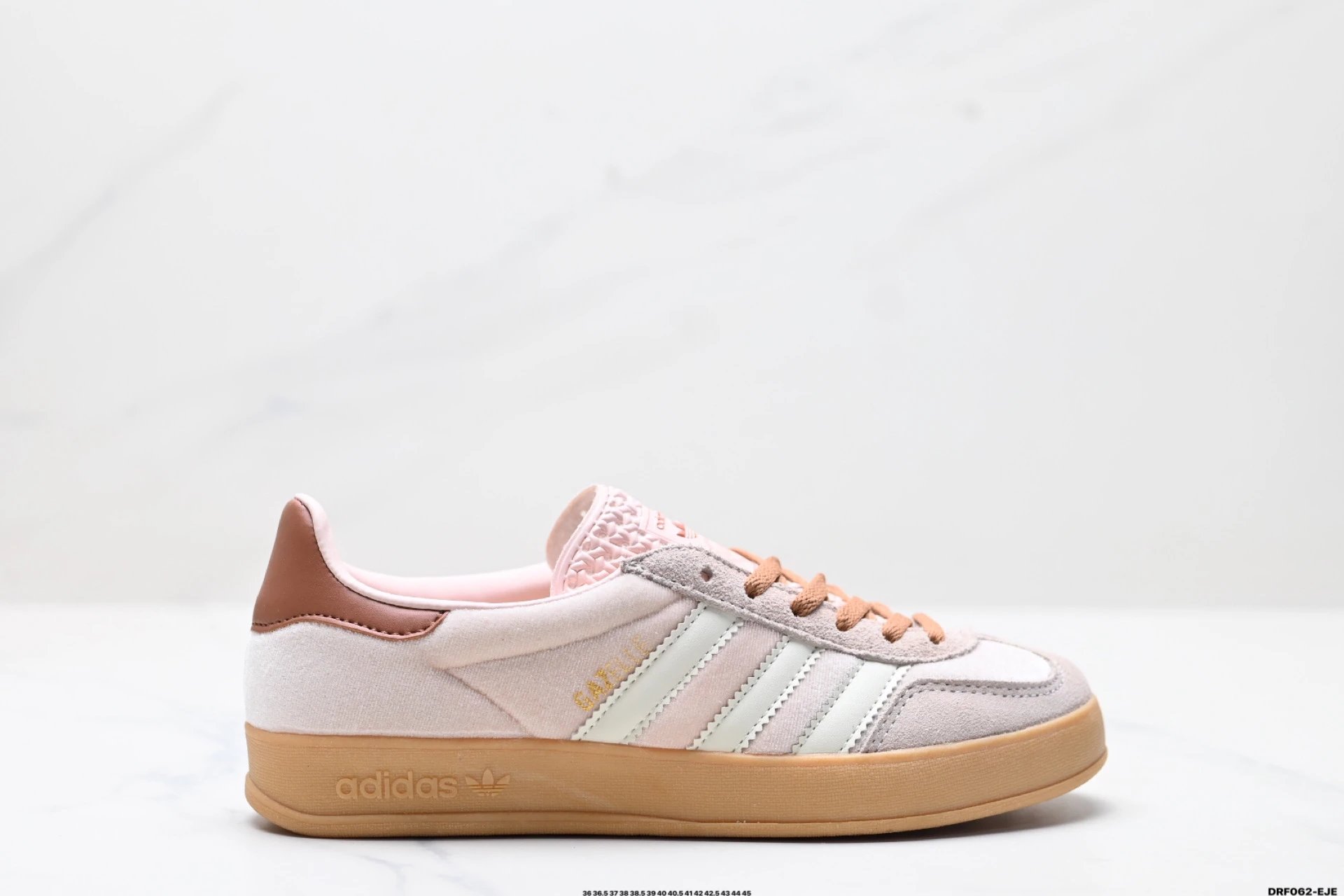 Adidas Gazelle Indoor Pink Suede Canvas Gum Sole Sneakers