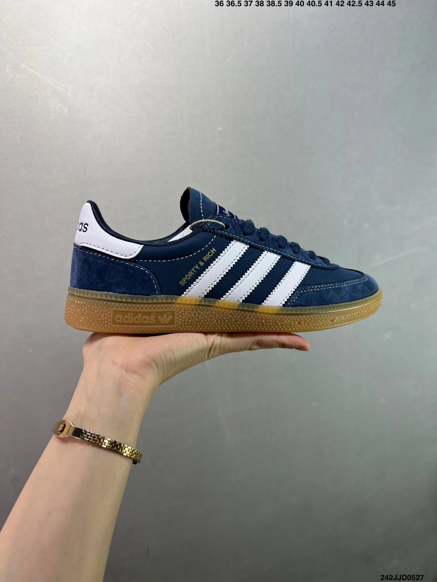 Adidas Samba Sporty & Rich Navy Suede Gum Sneakers
