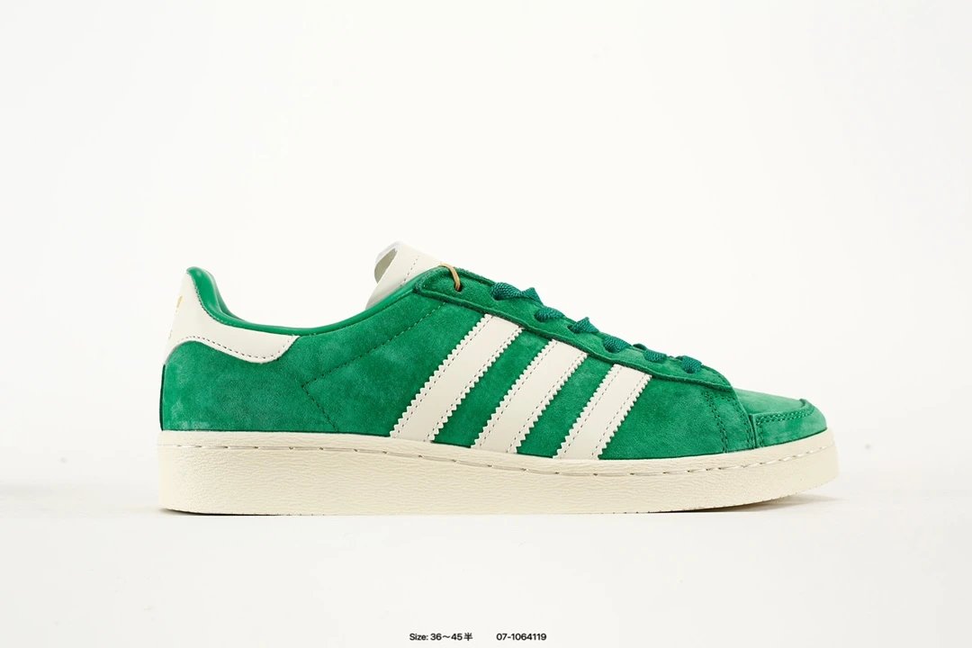 Adidas Campus 80s Green Suede 3-Stripes Sneakers