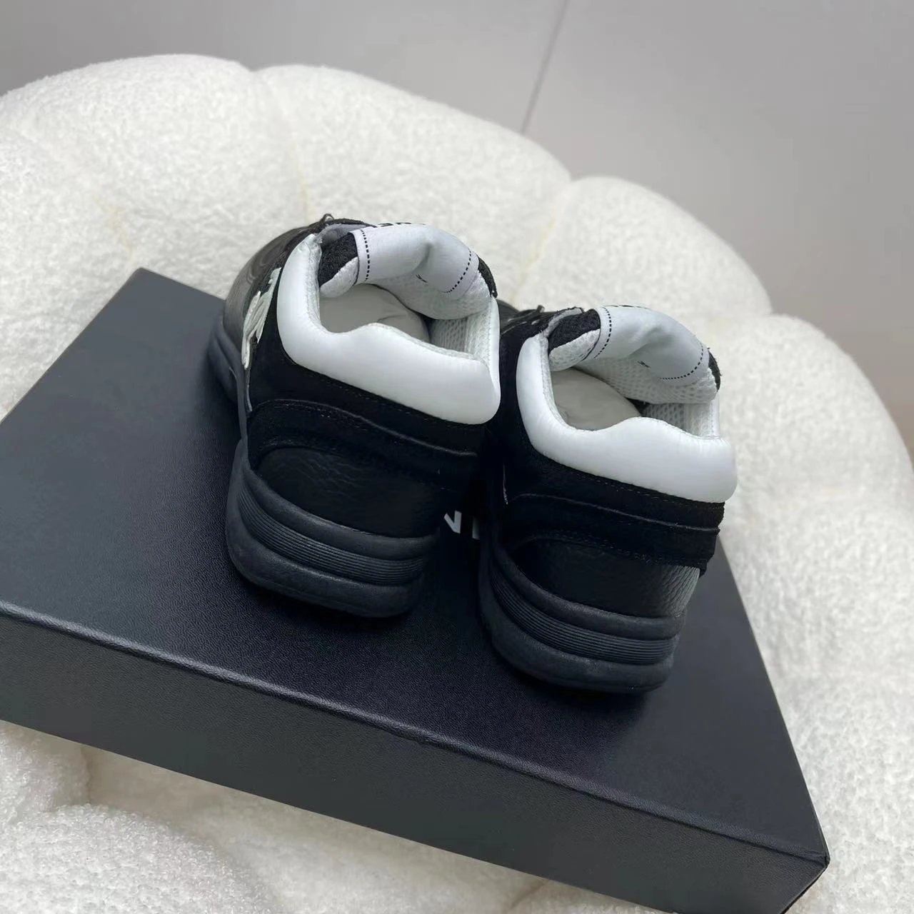 Chanel CC Black White Chunky Low Top Dad Sneakers